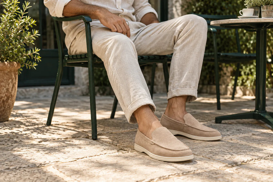 Mocassins Louford em uma composição de estilo masculino