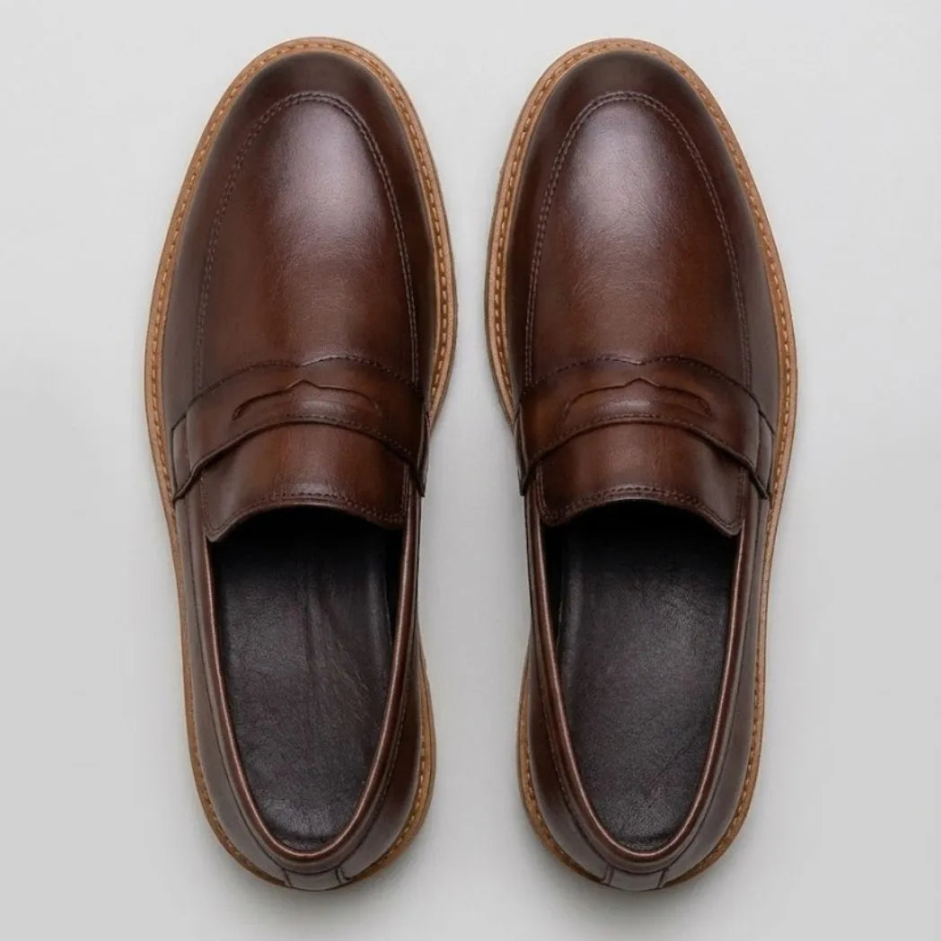 Mocassim Ash Tratorado Marrom: vista superior do modelo.