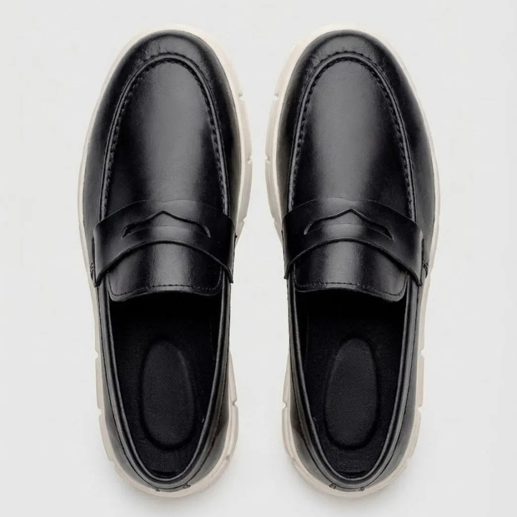 Mocassim Lunar Tratorado Preto: vista superior do modelo.