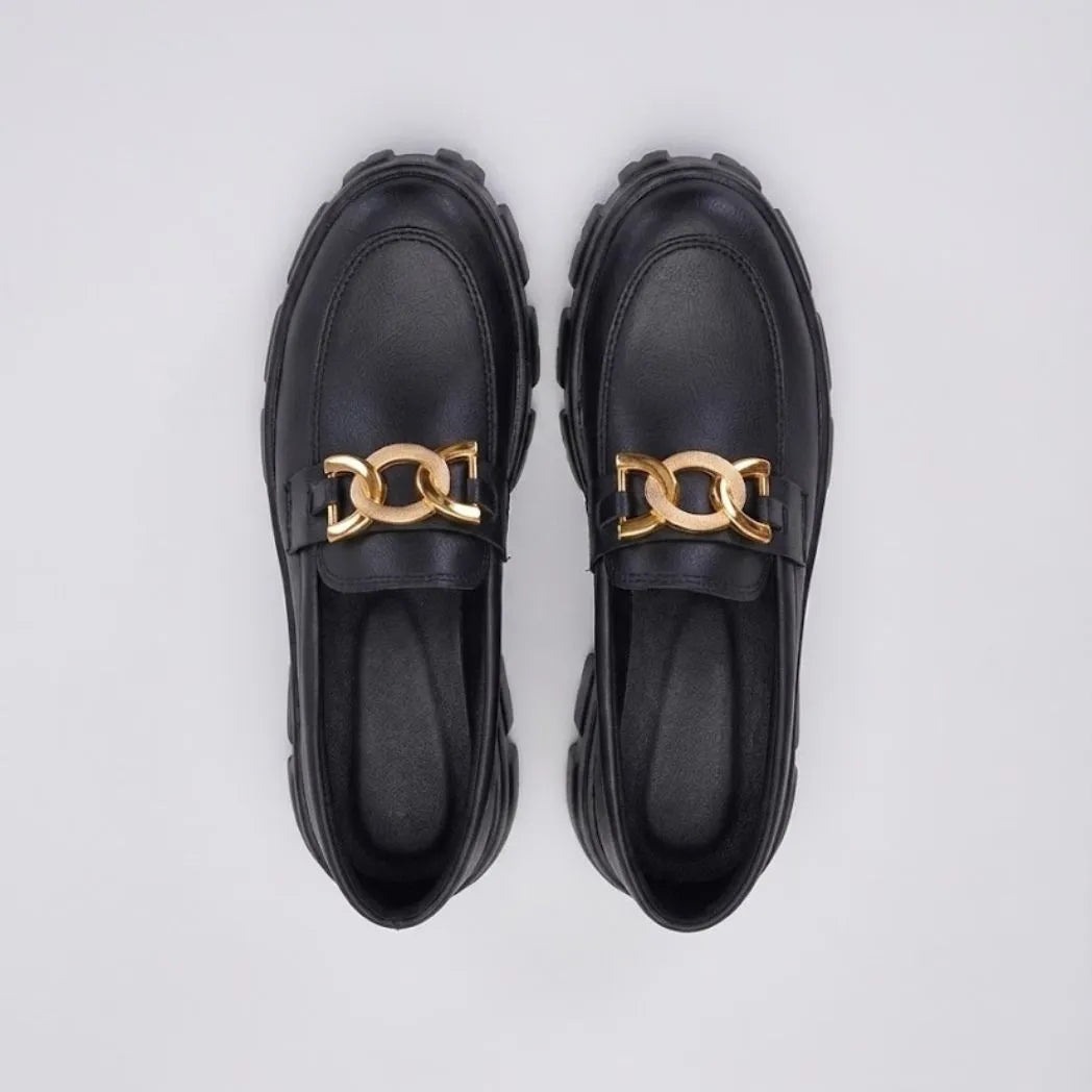 Mocassim Vanguard Tratorado Gold: vista superior do modelo.